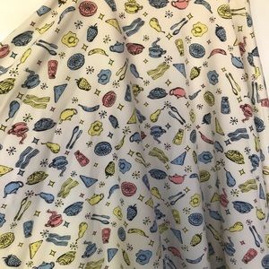 Rock Steady breakfast print skirt Lg